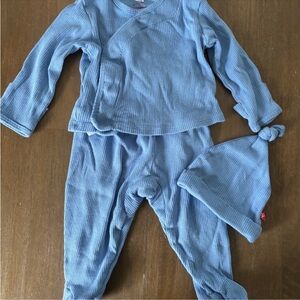 Magnetic Me blue skies ribbed cotton magnetic take me home kimono set